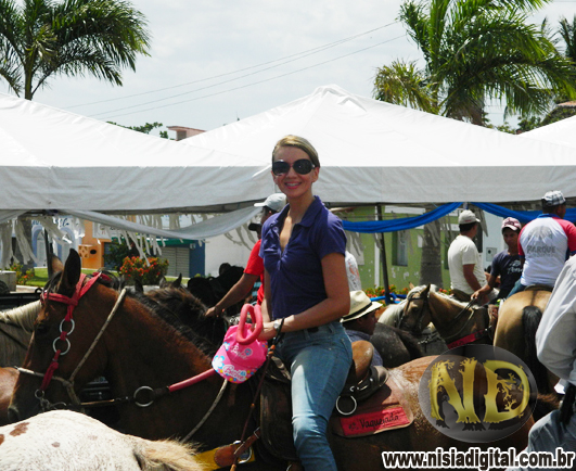 A nutricionista Ana Maria também participou da cavalgada. (Foto: Agripino Junior/Nísia Digital)